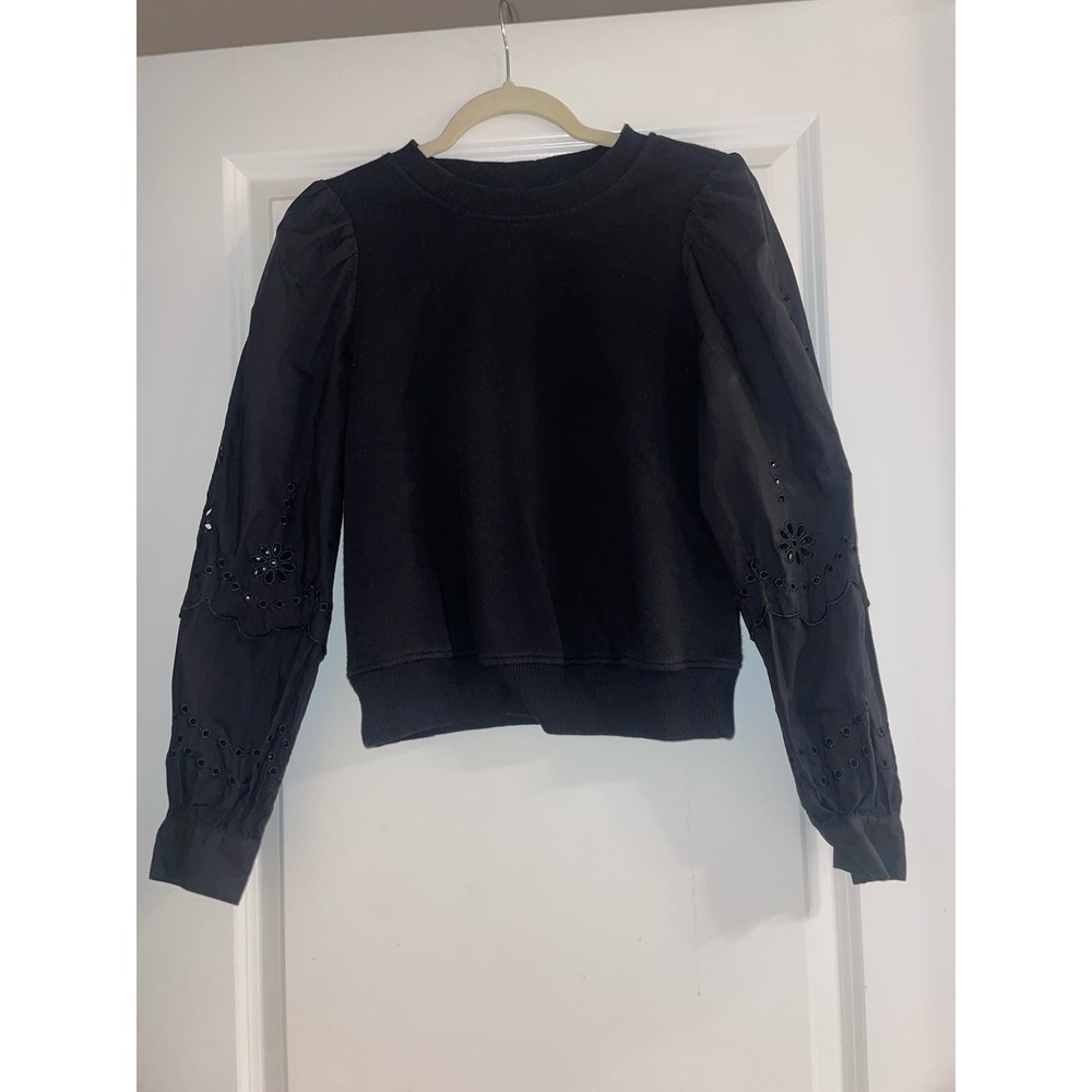 Paris Atelier & Other Stories‎ Eyelet Black Knit Jumper Size XS